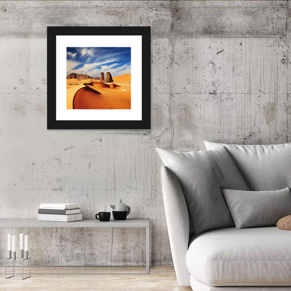 Tadrart Rouge Sand Dunes Wall Art in a room, square
