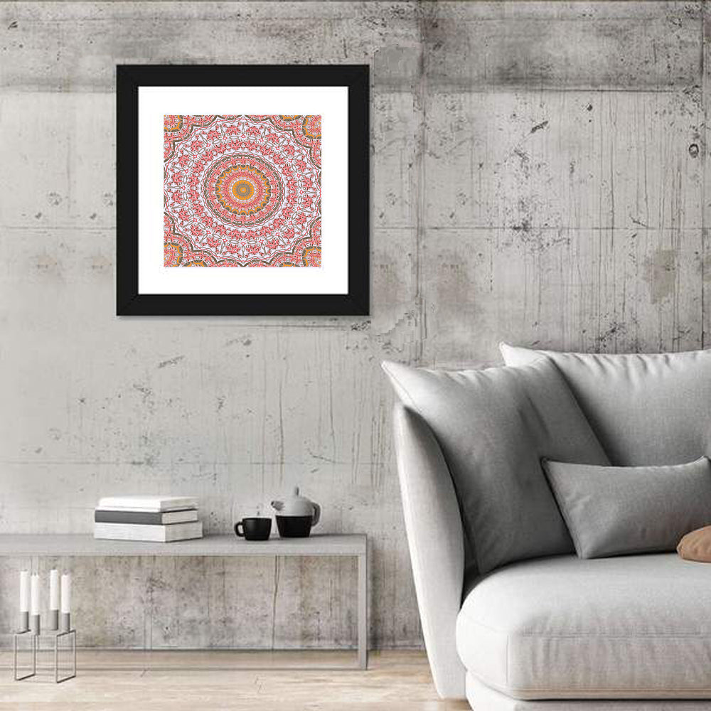 Pink Mosaic Mandala Wall Art