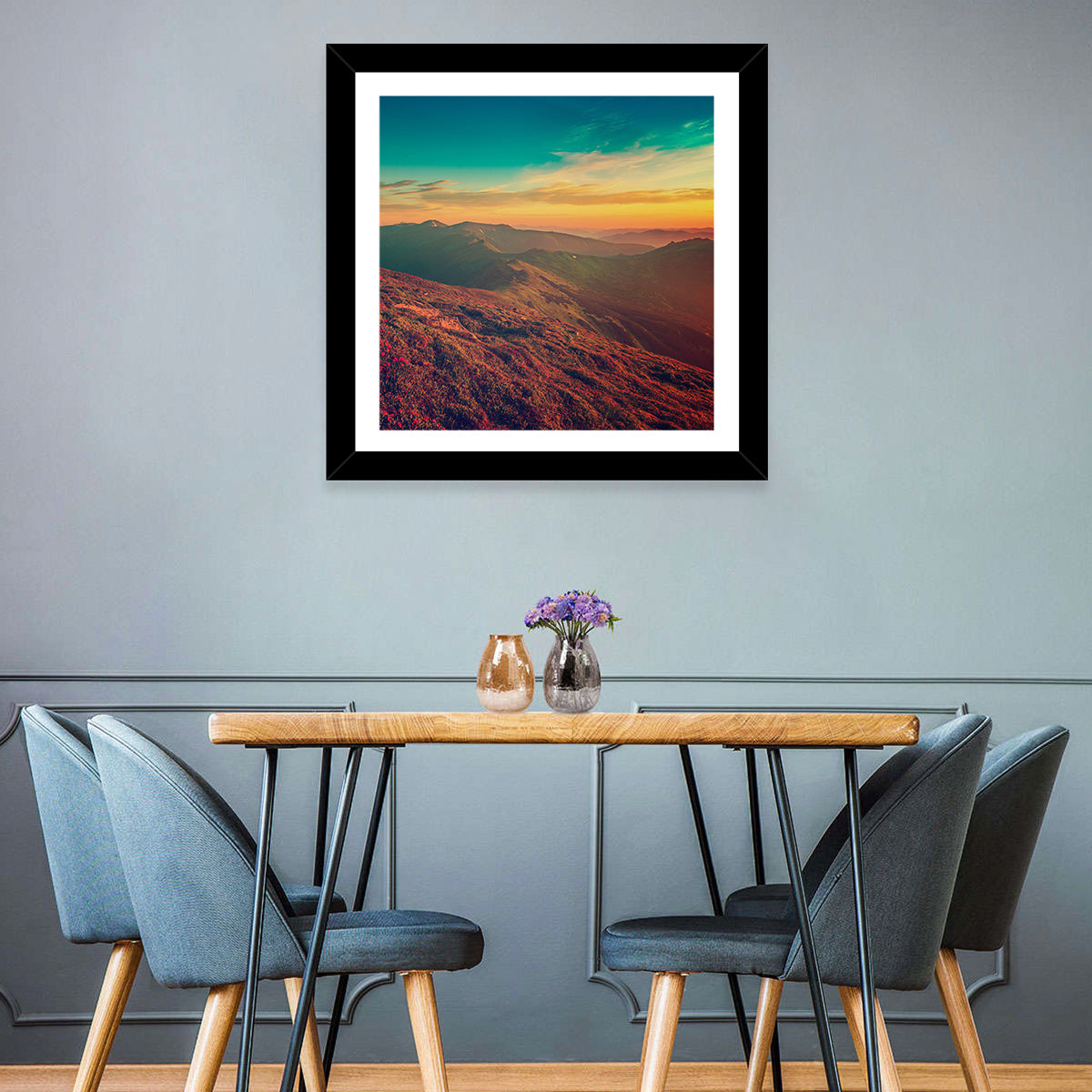 Vivid Mountain Sunrise Wall Art