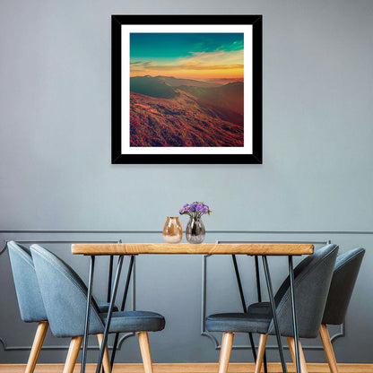 Vivid Mountain Sunrise Wall Art