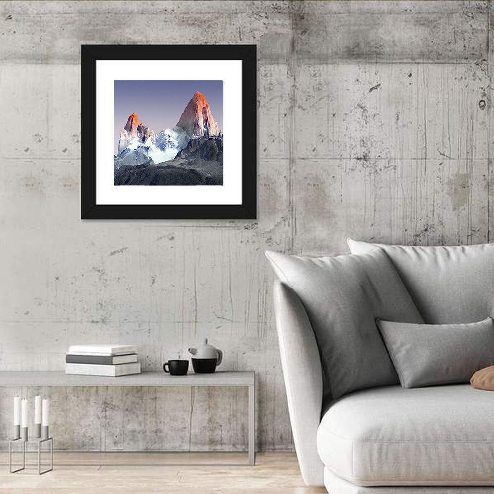 Mount Fitz Roy Wall Art in a room, square