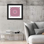Pink Mosaic Kaleidoscope Mandala Wall Art