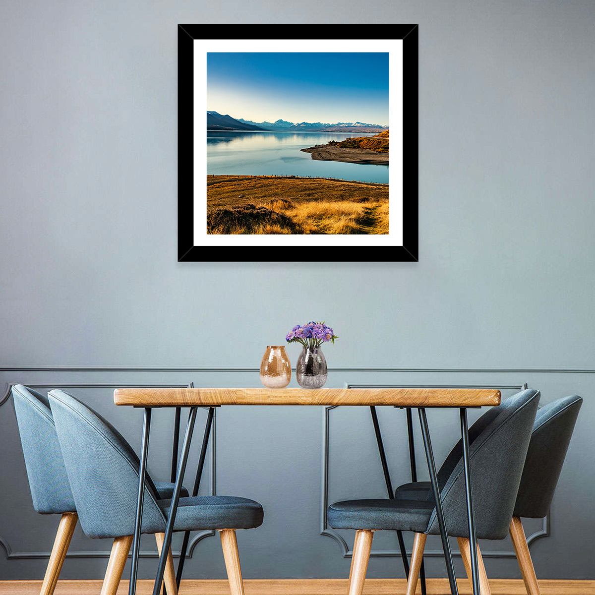 Lake Pukaki Golden Hour with Mount Cook Wall Art