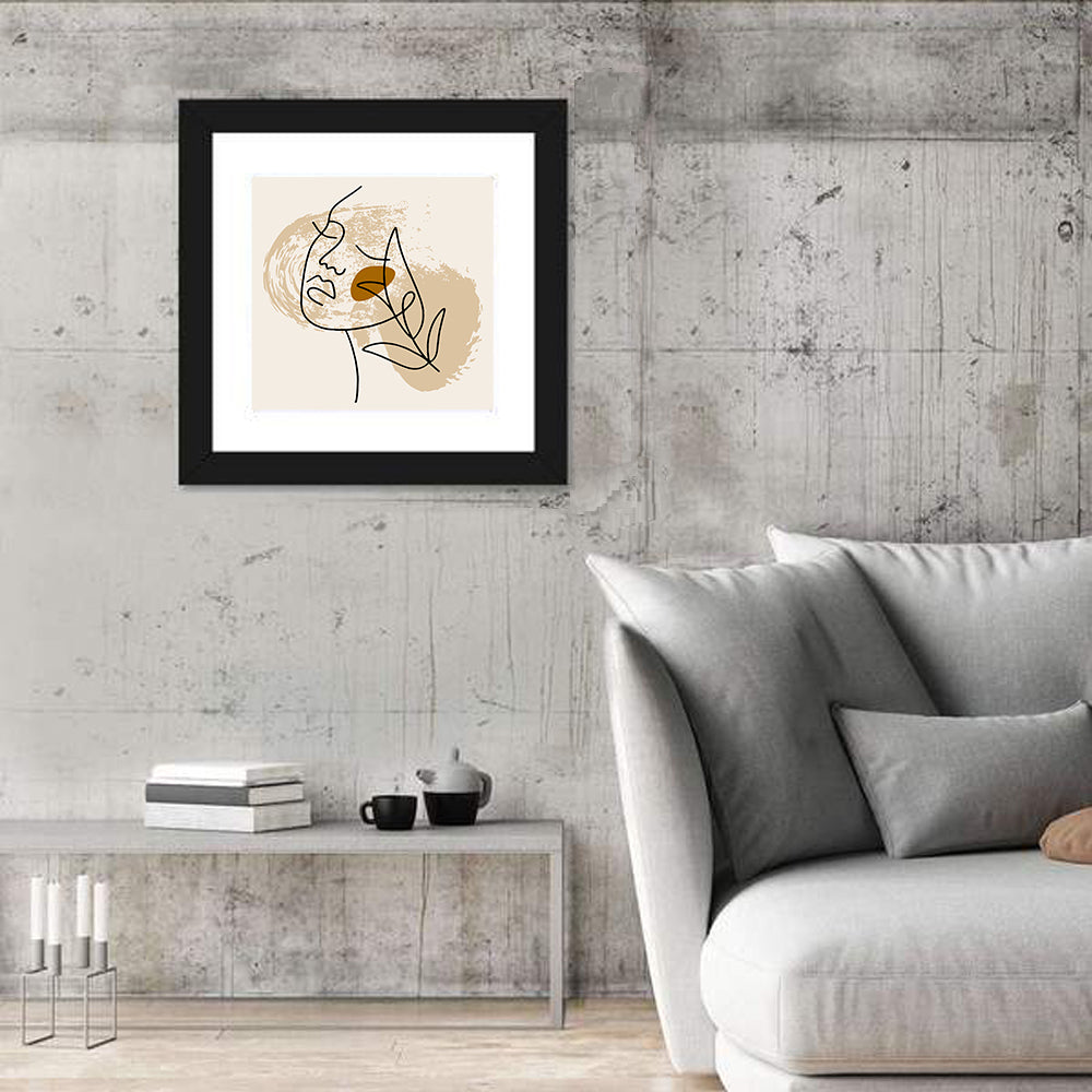 Minimalist Woman Line Portrait Wall Art