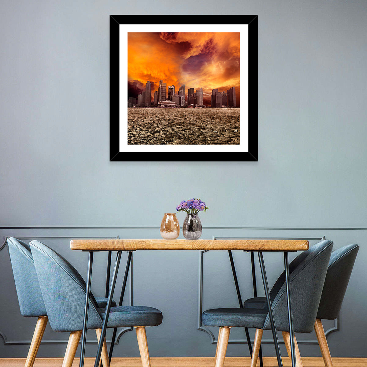 Desolate Desert City Wall Art