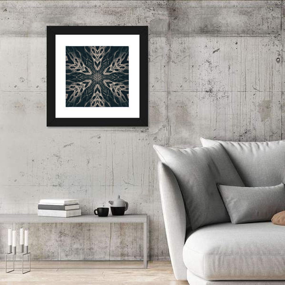 Black Gothic Demon Mandala Wall Art