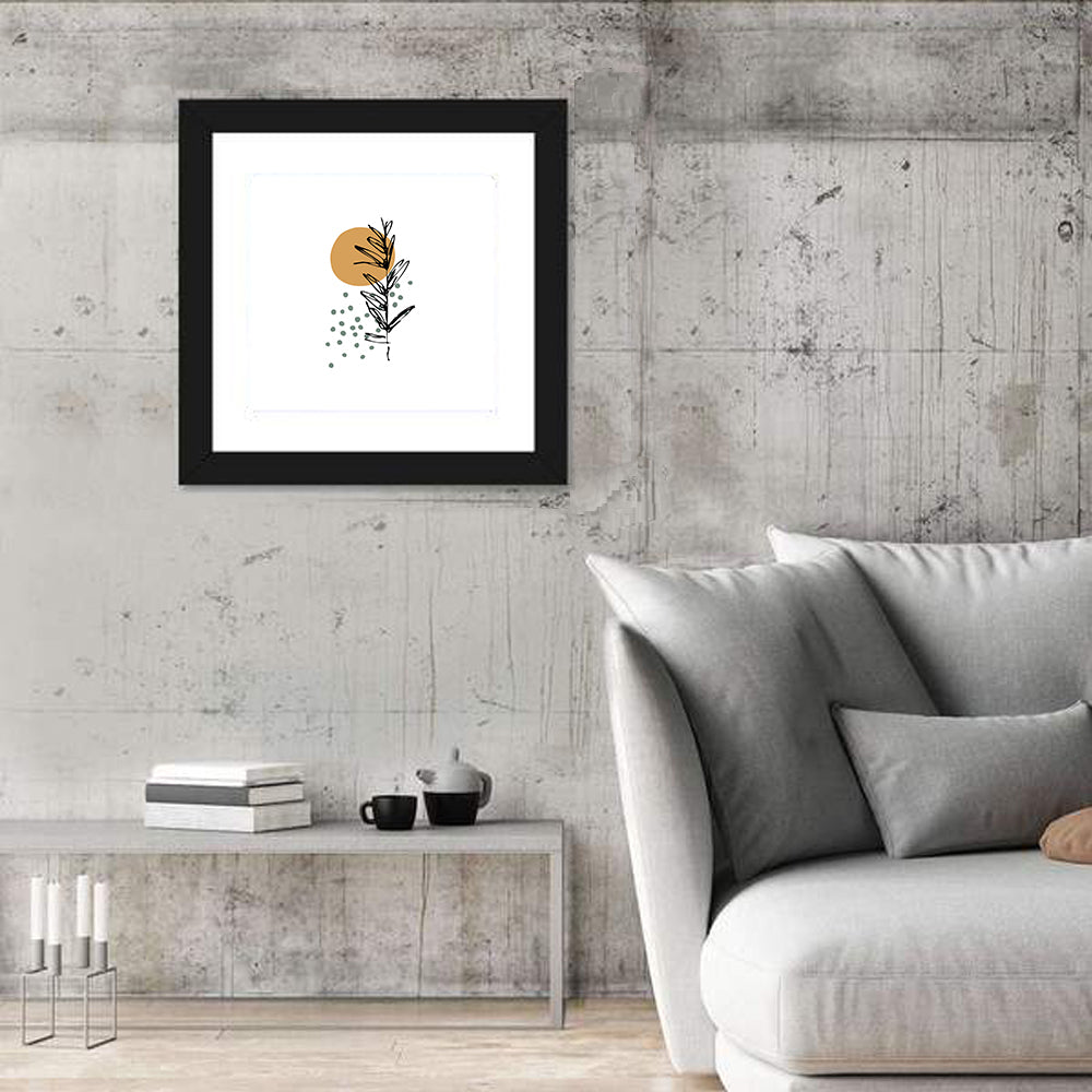 Ink Botanical Sun Study Wall Art in a room, square