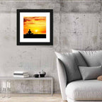 Sunset Yoga Meditation Silhouette Wall Art