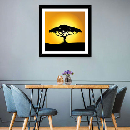 Tree at Sunset Wall Art