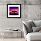 Baobab Sunset Silhouette Wall Art