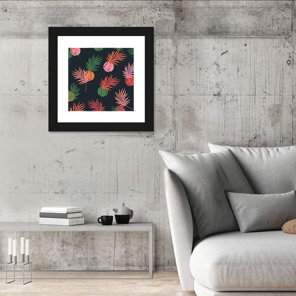 Palm Leaves with Scribbled Circles Wall Art