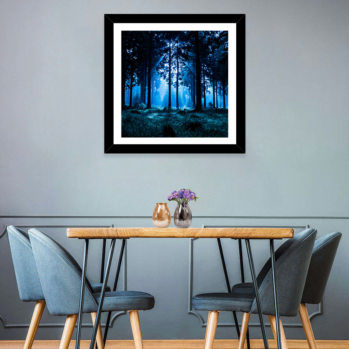 Thuringia Night Forest Wall Art