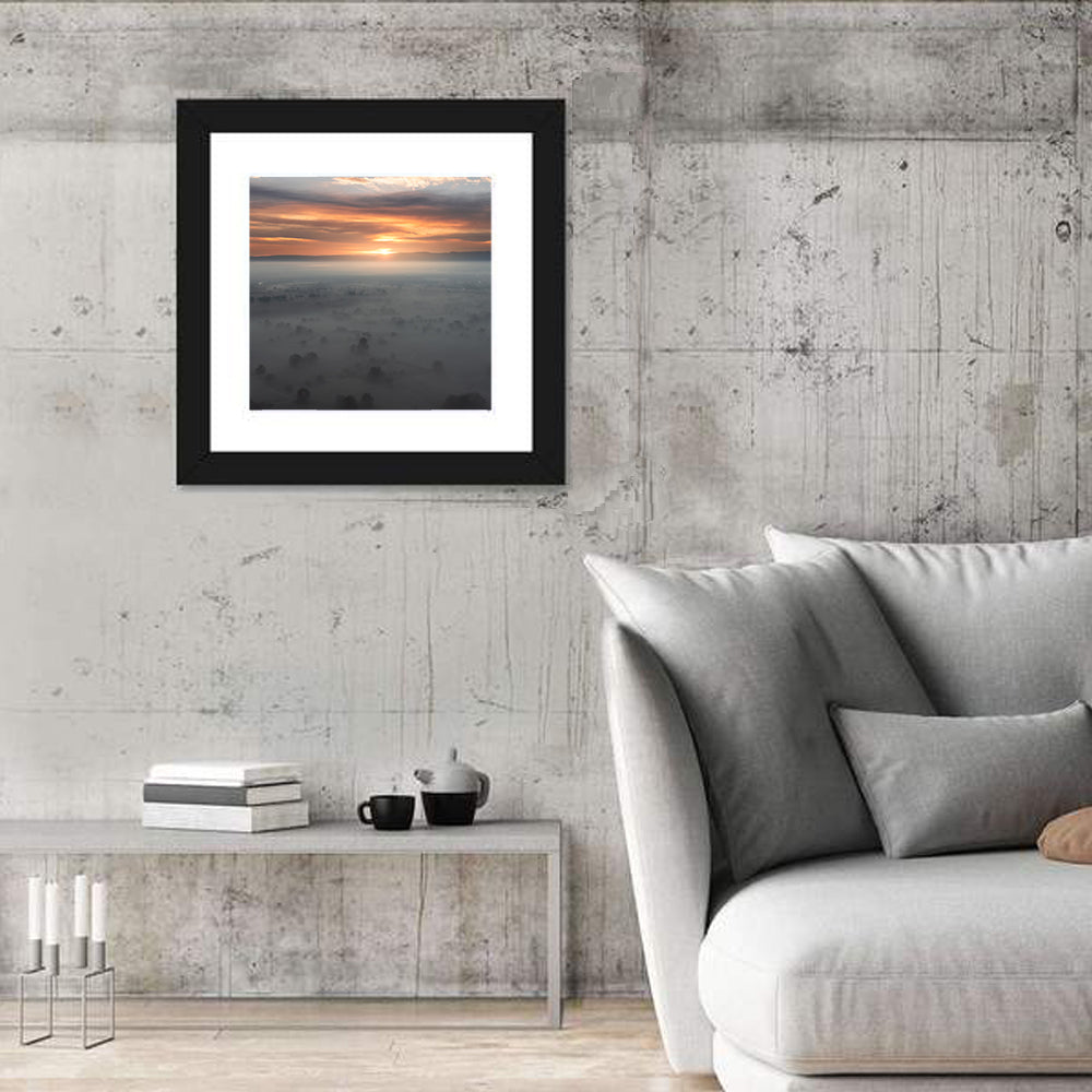 Rhine Plain Sunrise Wall Art