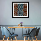 Concentric River Dot Painting Wall Art