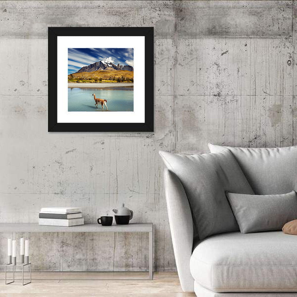Torres Del Paine, Patagonia Wall Art in a room, square