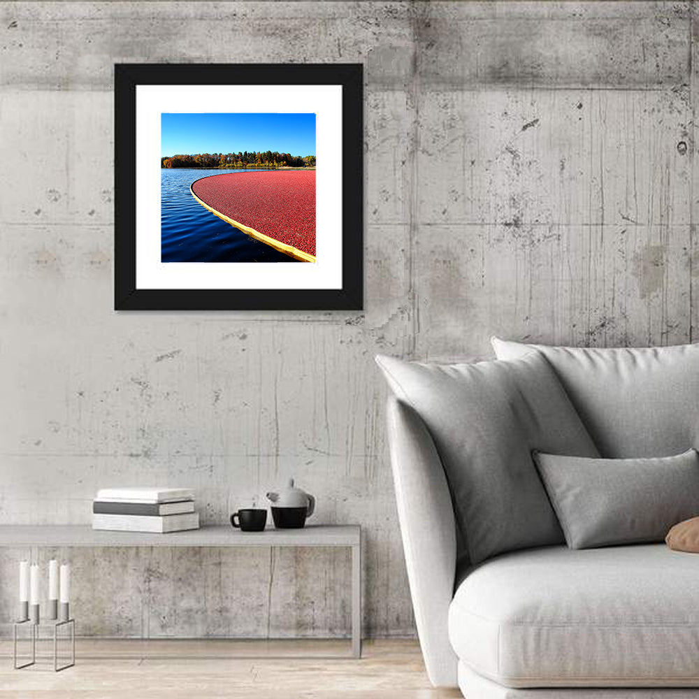 Flooded Cranberry Bog Wall Art in a room, square