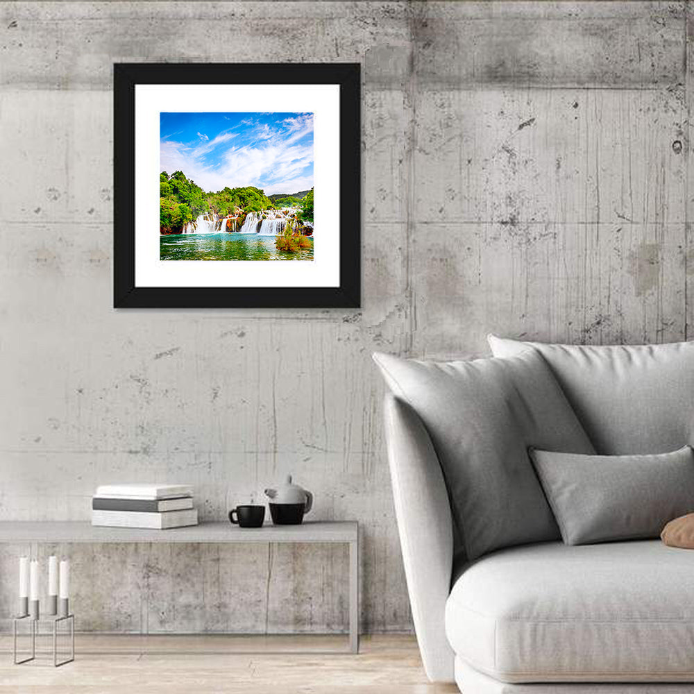 Skradinski Buk Waterfall, Krka Wall Art in a room, square