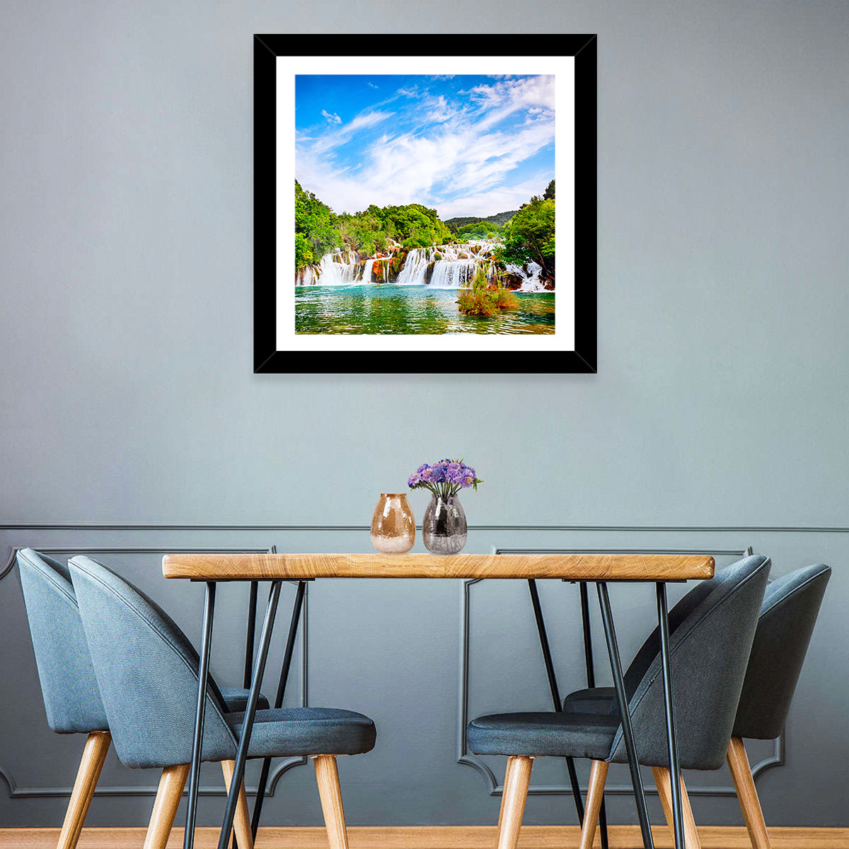 Skradinski Buk Waterfall, Krka Wall Art in a room, square