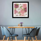 Vintage Floral Pattern with Polka Dots Wall Art