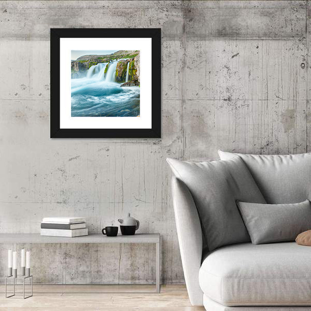 Dynjandi Waterfall Mist and Moss Wall Art