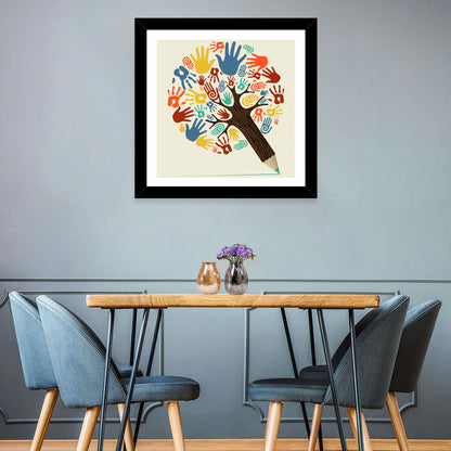 Coloring Tree Concept Wall Art