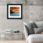 Overwater Bungalow Sunset Pier Wall Art