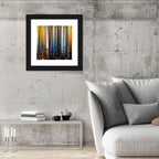Ethereal Autumn Forest Reflection Abstract Wall Art
