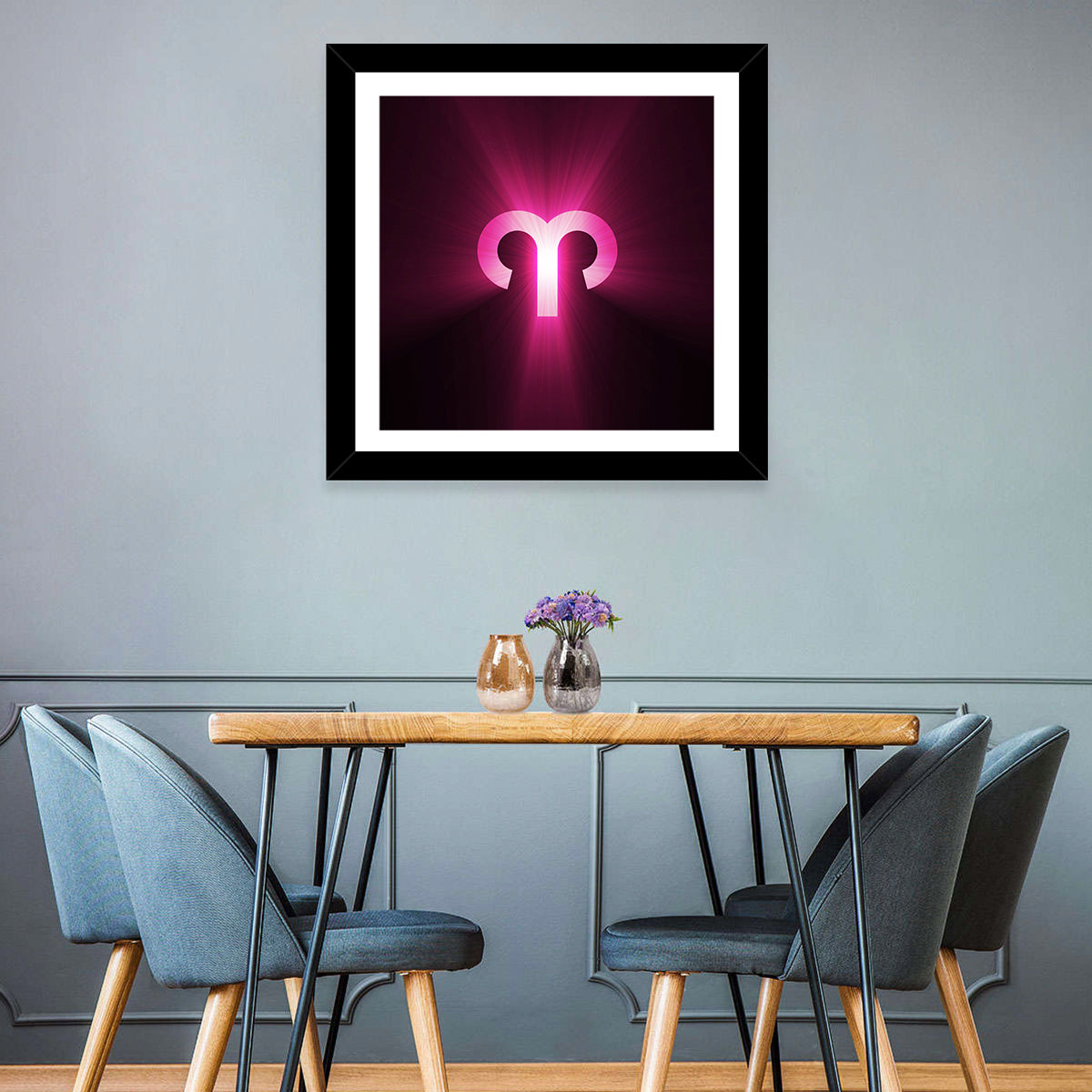Radiant Aries Zodiac Emblem Wall Art