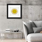 White Flower Mandala Kaleidoscope Wall Art