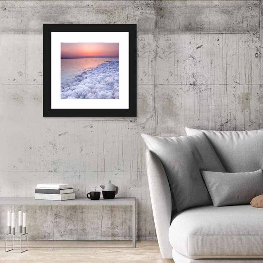 Dead Sea Salt Shoreline Sunset Wall Art