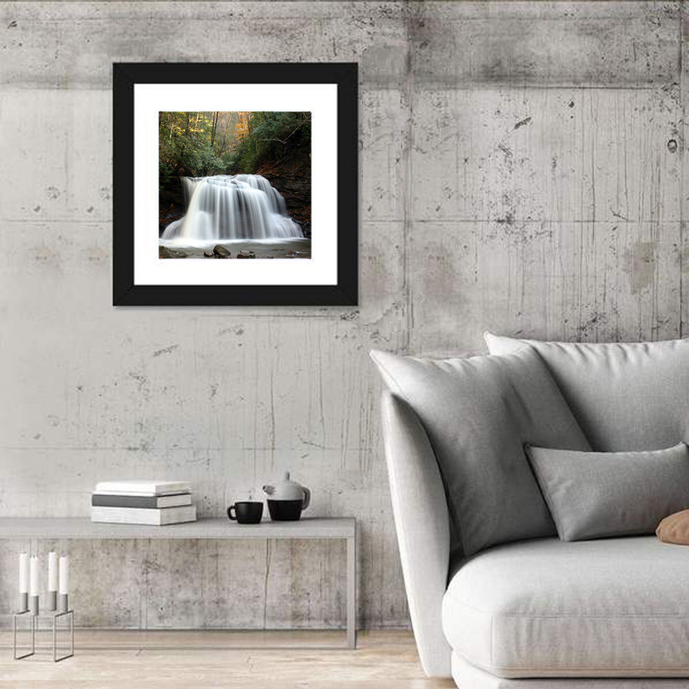 Holly River Autumn Waterfall Wall Art