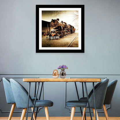 Vintage Old Train Wall Art