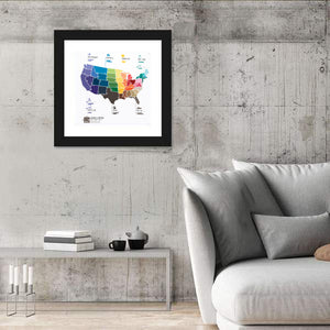 United States Map Wall Art