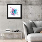 Magenta and Turquoise Splash Wall Art