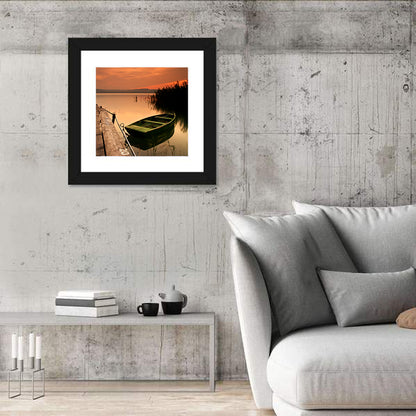 Boat in Lake Balaton Wall Art