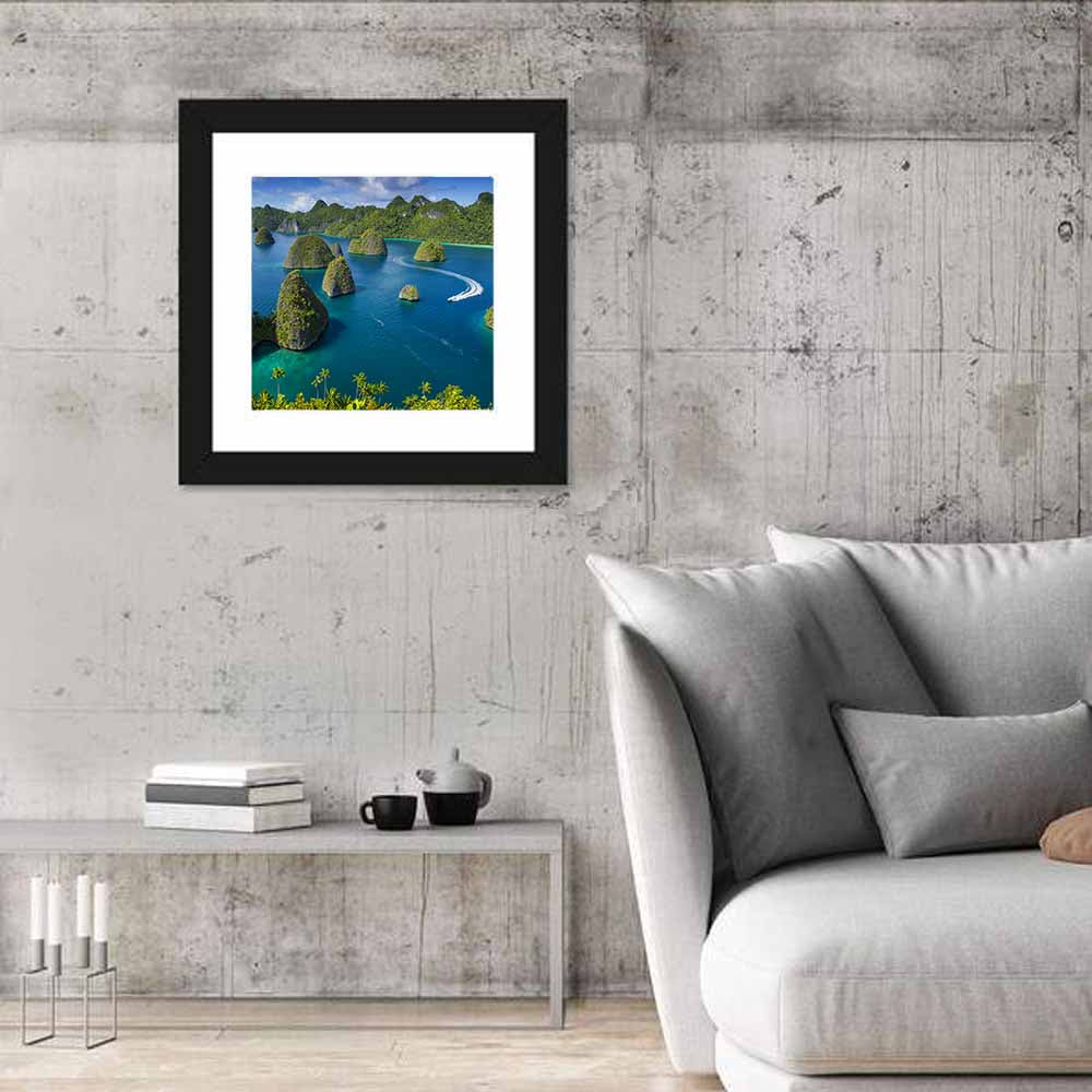 Wayag Islands, Raja Ampat Wall Art in a room, square