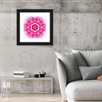 Pink Carnation Kaleidoscope Mandala Wall Art