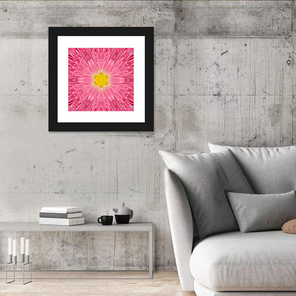 Kaleidoscopic Daisy Mandala Bloom Wall Art