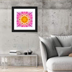 Kaleidoscopic Dahlia Mandala Bloom Wall Art
