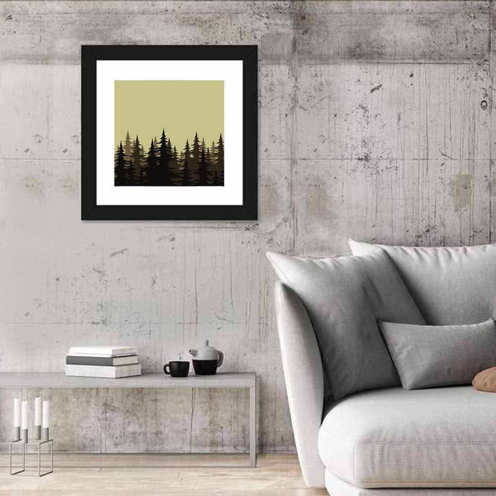 Fir Tree Silhouettes Wall Art