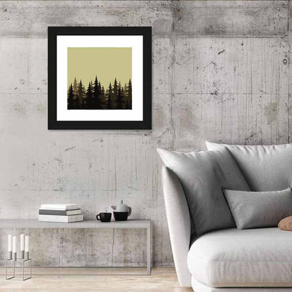 Fir Trees Silhouettes Wall Art