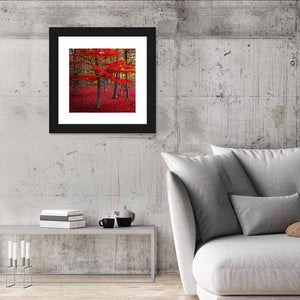 Red Trees Wall Art