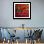 Crimson Autumn Forest Wall Art
