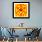 Golden Dahlia Mandala Wall Art