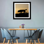 Wolf at Golden Horizon Wall Art