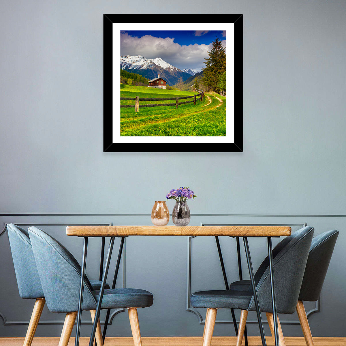 Swiss Alps Village Wall Art