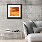 Desert Camel Caravan in Golden Dunes Wall Art