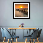 Sunset Over Sea Caves Wall Art