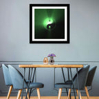 Green Glowing Yin Yang Wall Art