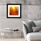 Golden Autumn Forest Path Wall Art